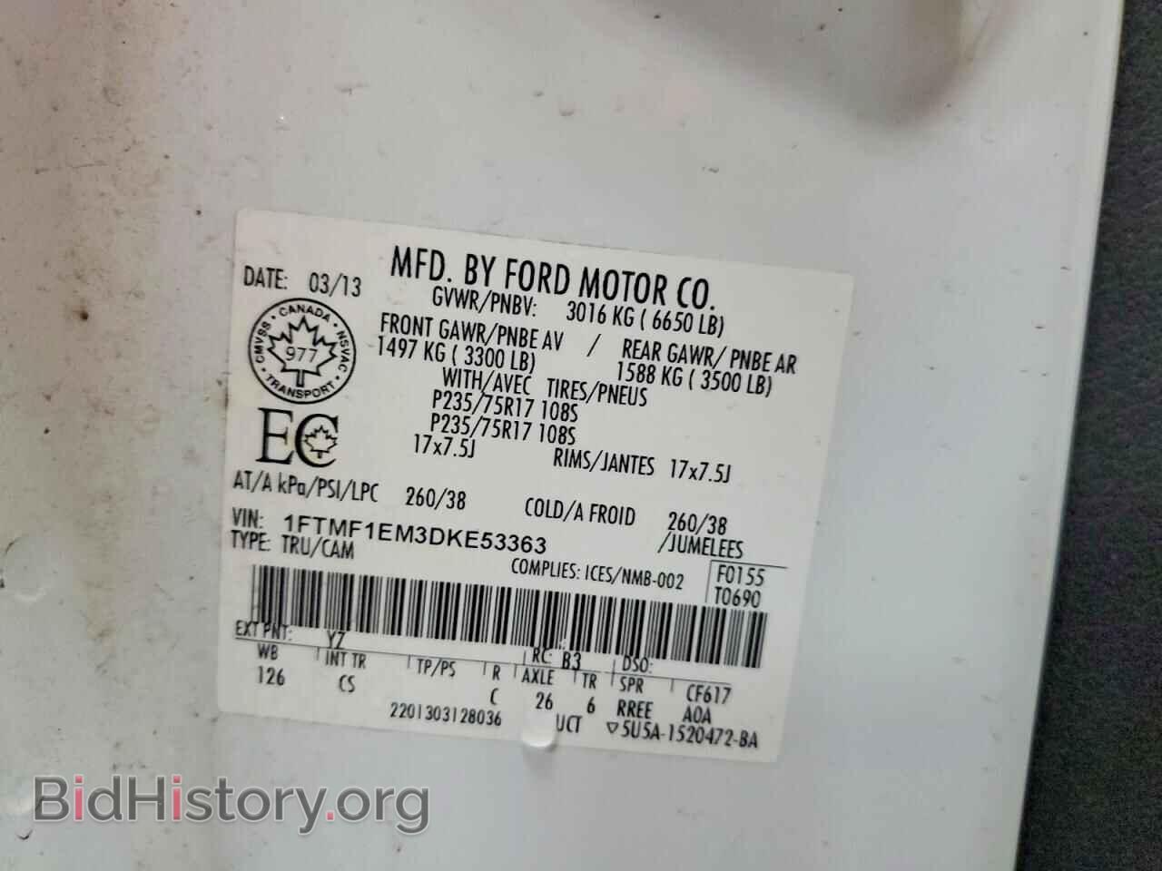 2013 FORD F150 - VIN: 1FTMF1EM3DKE53363 - Photo 13