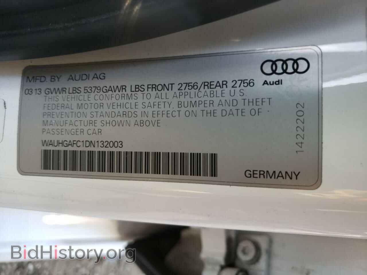2013 AUDI A6 - VIN: WAUHGAFC1DN132003 - Фото 10