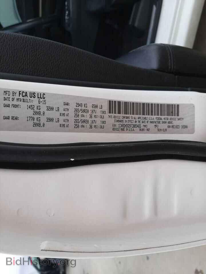 2015 DODGE DURANGO - VIN: 1C4RDHDG5FC885465 - Фото 10