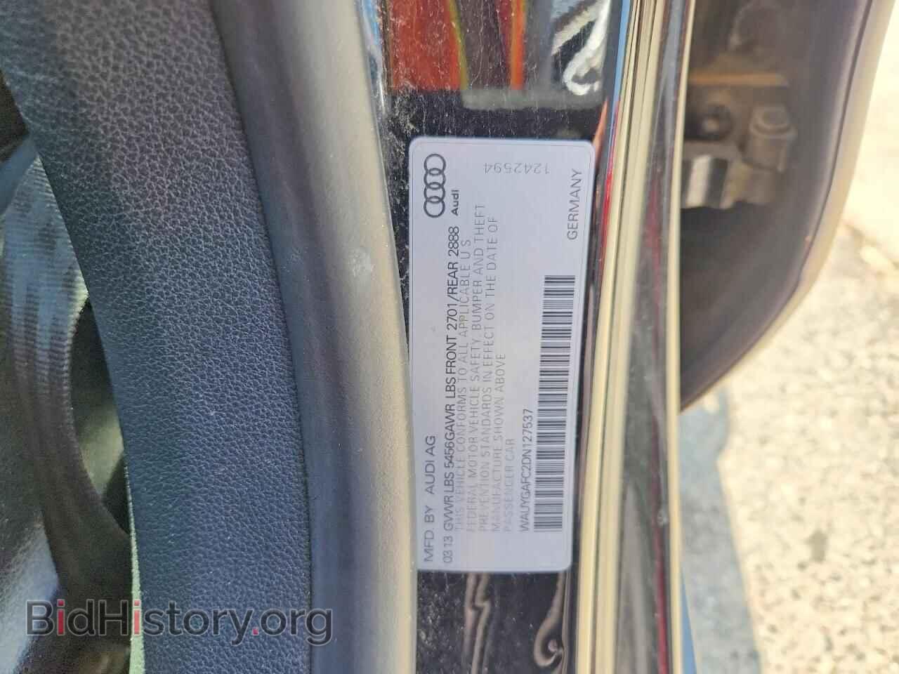 2013 AUDI A7 - VIN: WAUYGAFC2DN127537 - Фото 12
