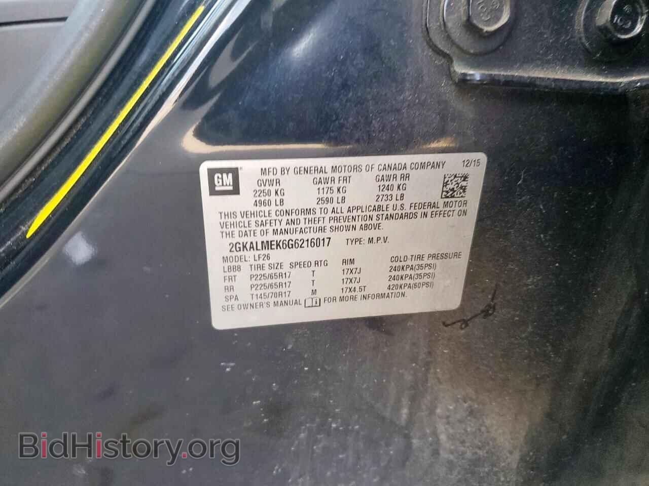 2016 GMC TERRAIN - VIN: 2GKALMEK6G6216017 - Фото 13