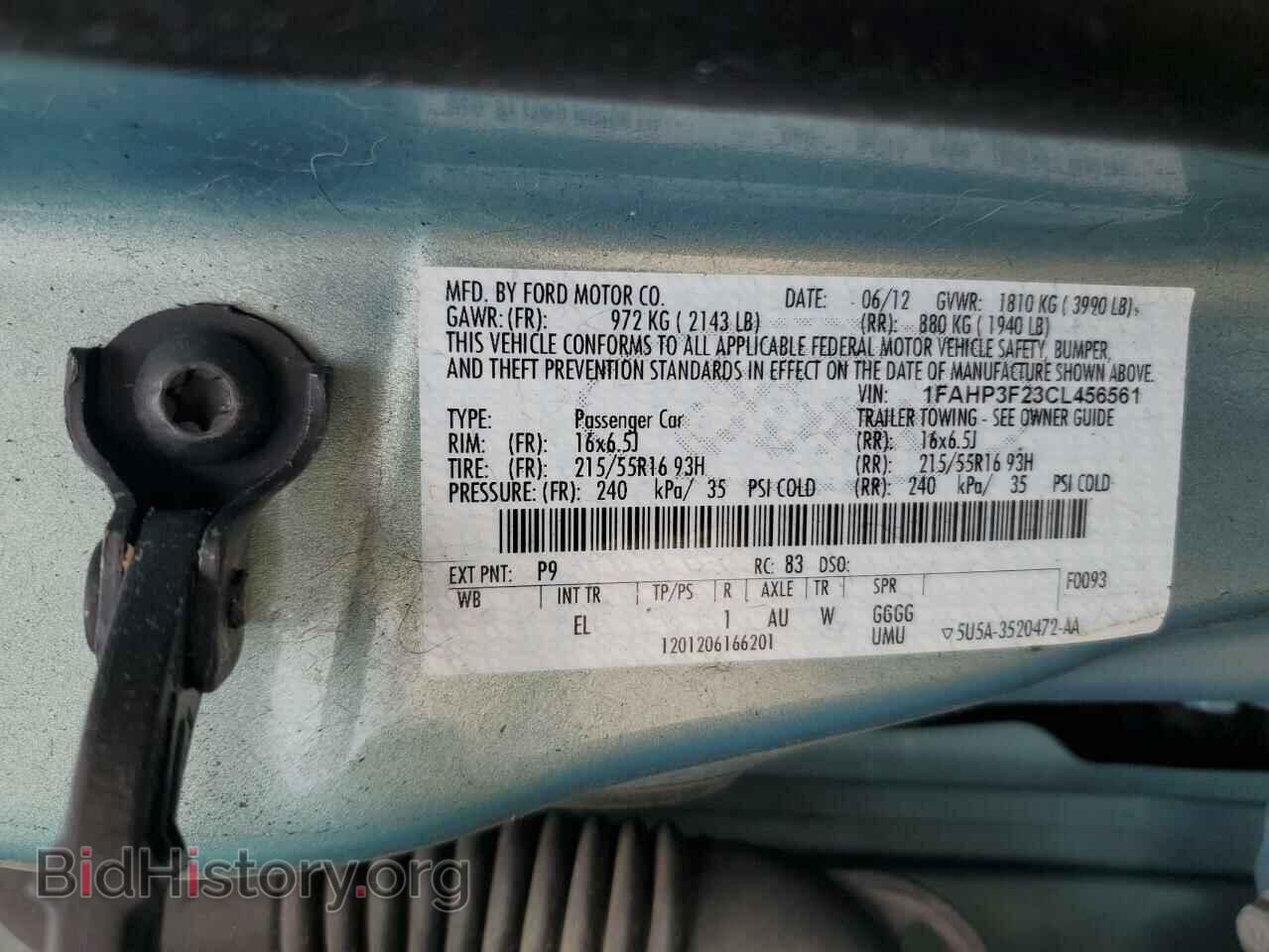 2012 FORD FOCUS - VIN: 1FAHP3F23CL456561 - Photo 12