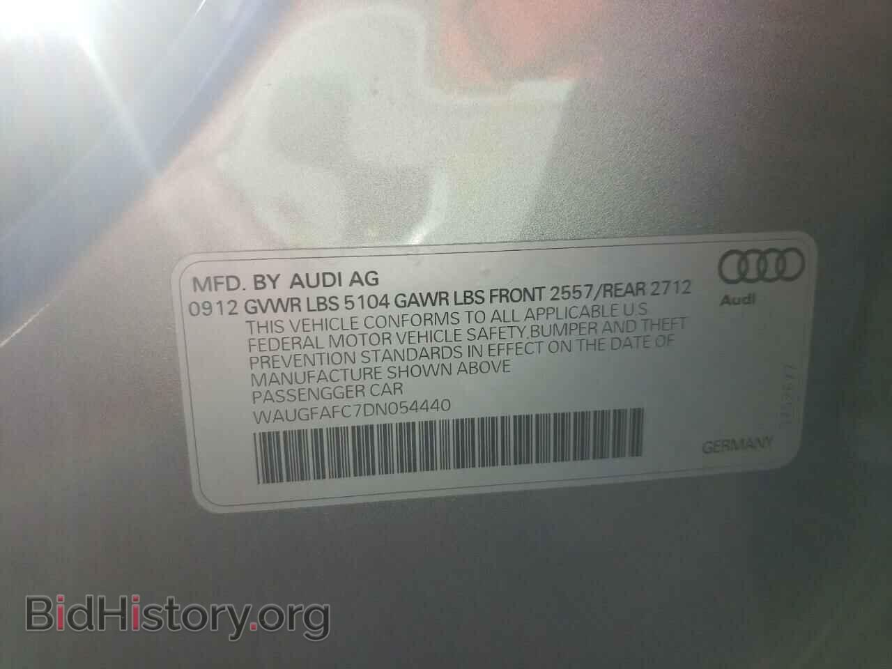 2013 AUDI A6 - VIN: WAUGFAFC7DN054440 - Фото 10