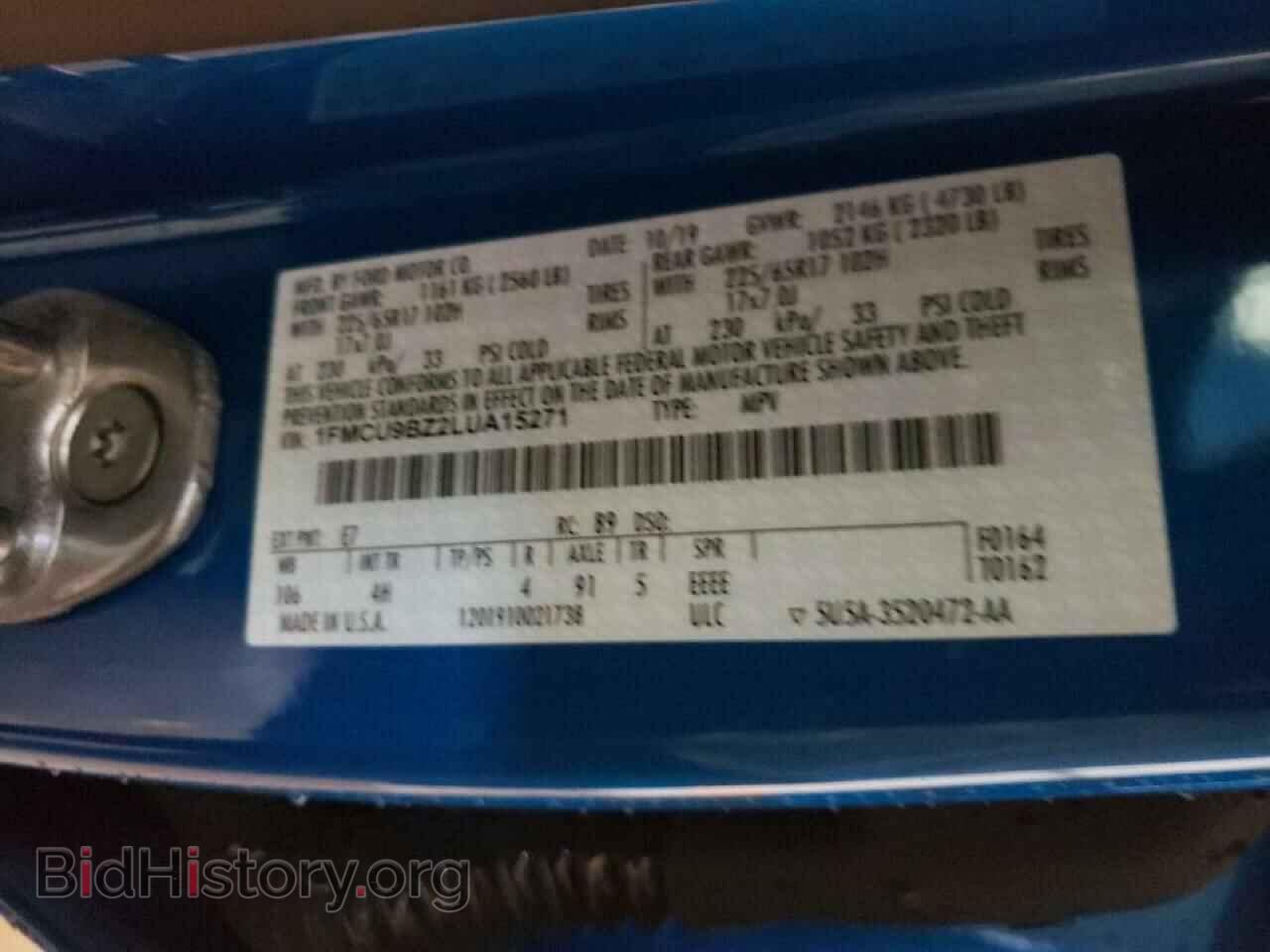 2020 FORD ESCAPE - VIN: 1FMCU9BZ2LUA15271 - Photo 10