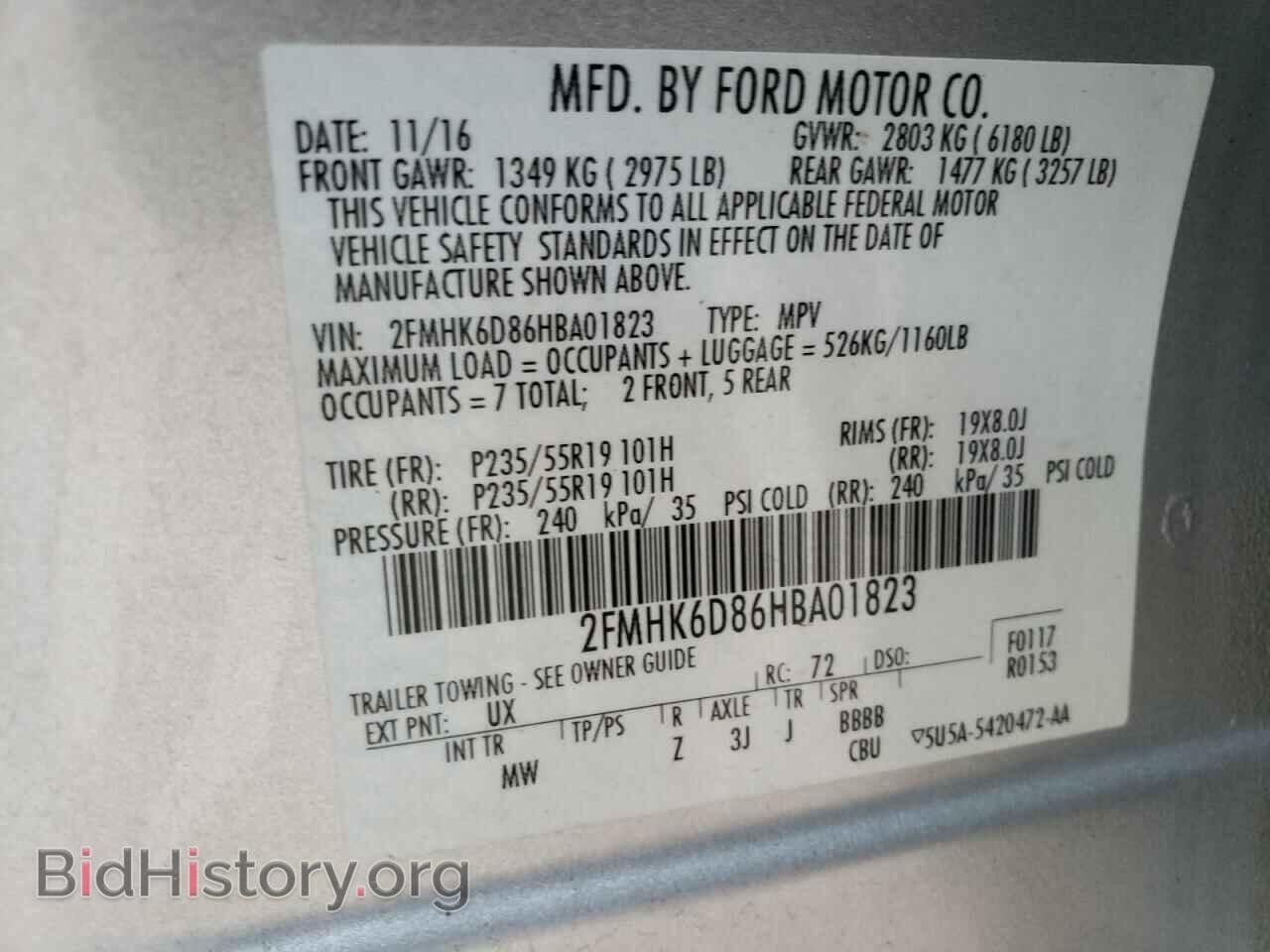 2017 FORD FLEX - VIN: 2FMHK6D86HBA01823 - Photo 10
