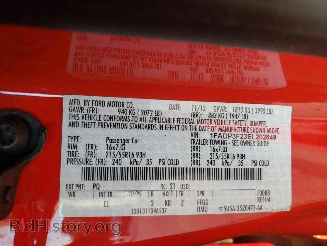 2014 FORD FOCUS - VIN: 1FADP3F23EL202849 - Photo 12