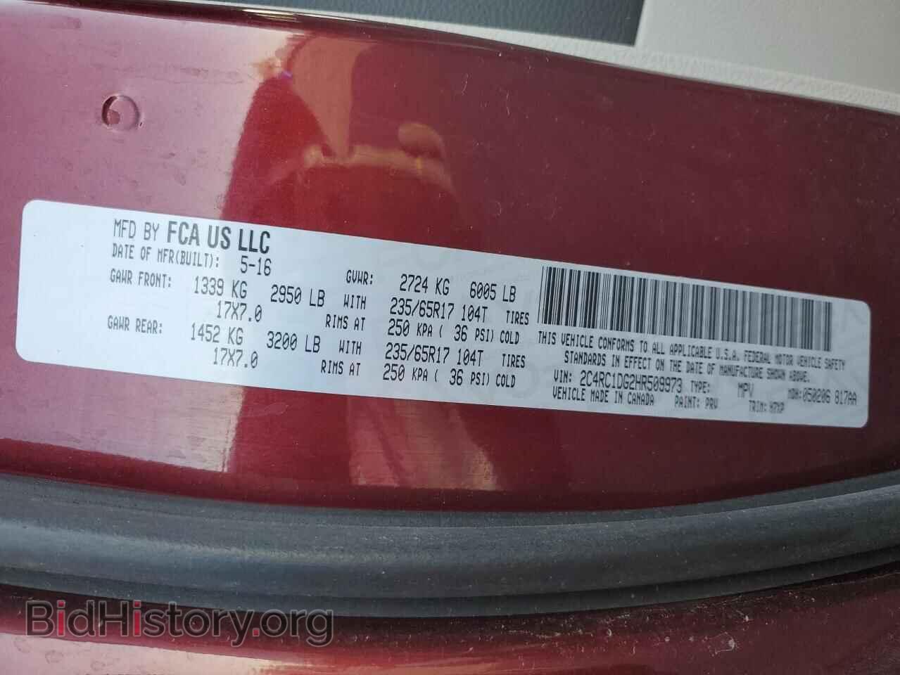 2017 CHRYSLER PACIFICA - VIN: 2C4RC1DG2HR509973 - Photo 13