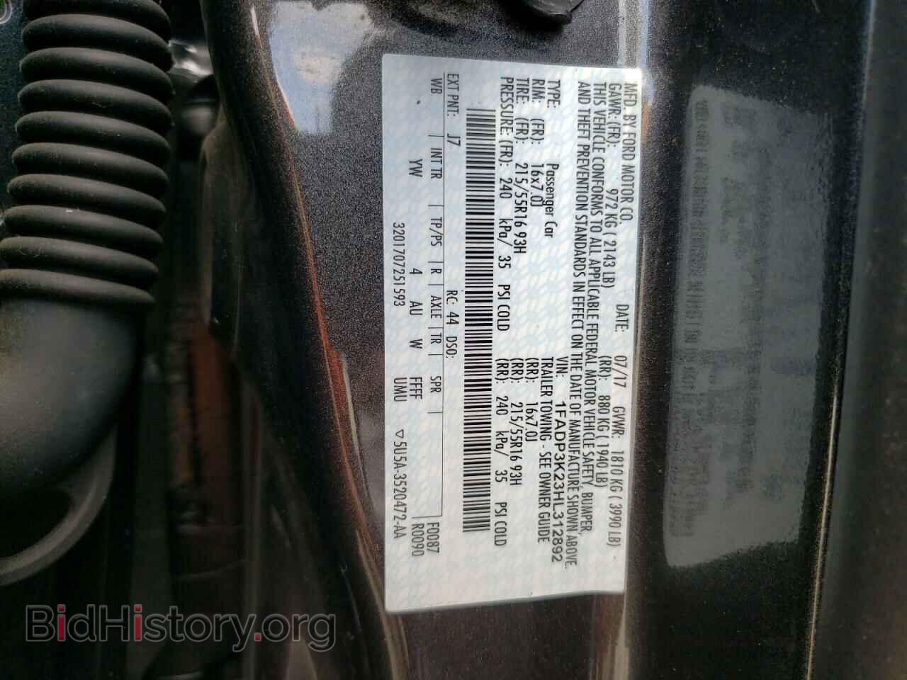 2017 FORD FOCUS - VIN: 1FADP3K23HL312892 - Photo 12