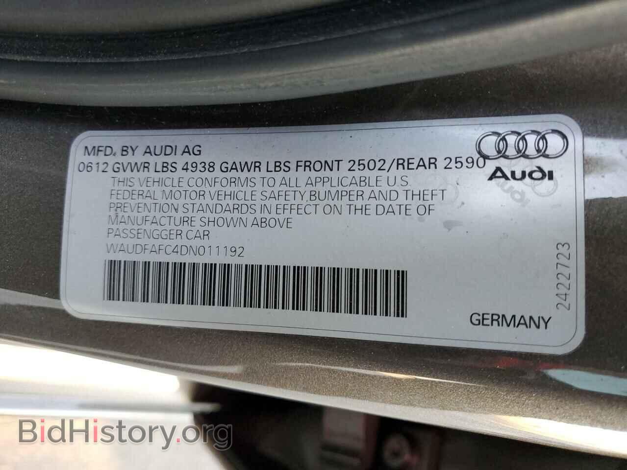 2013 AUDI A6 - VIN: WAUDFAFC4DN011192 - Photo 12