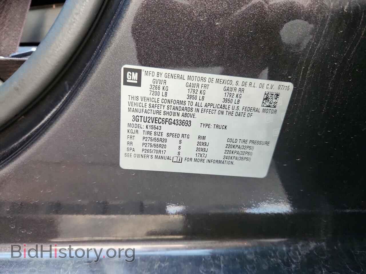 2015 GMC SIERRA - VIN: 3GTU2VEC6FG433693 - Photo 13