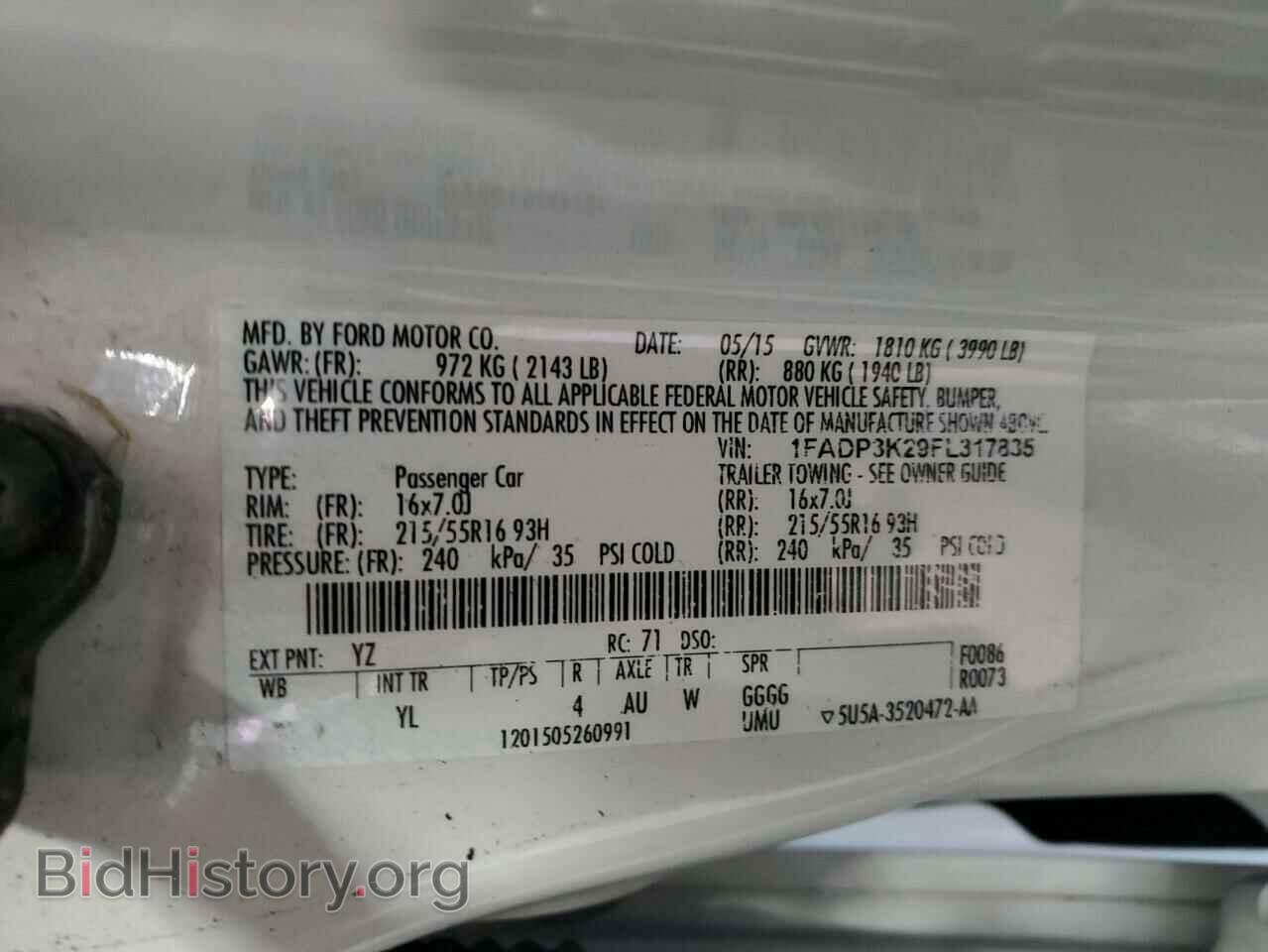 2015 FORD FOCUS - VIN: 1FADP3K29FL317835 - Photo 12