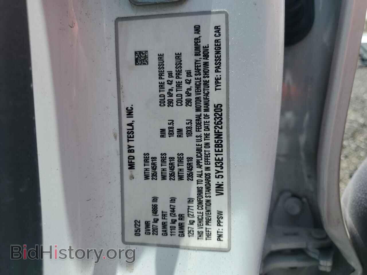 2022 TESLA MODEL 3 - VIN: 5YJ3E1EB5NF263205 - Photo 13