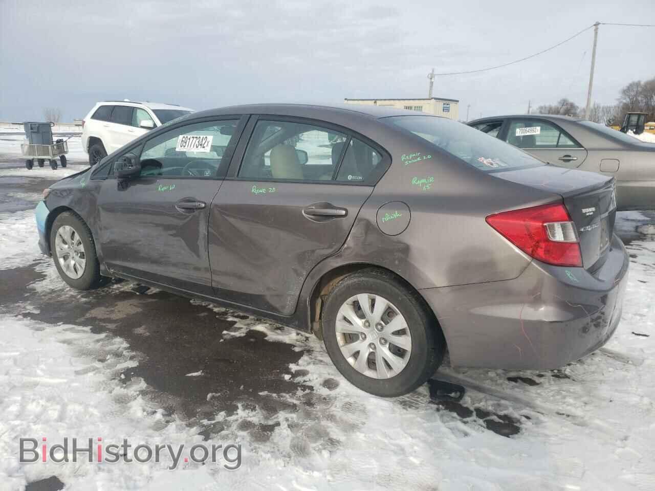 2012 HONDA CIVIC - VIN: 2HGFB2F54CH536714 - Фото 2
