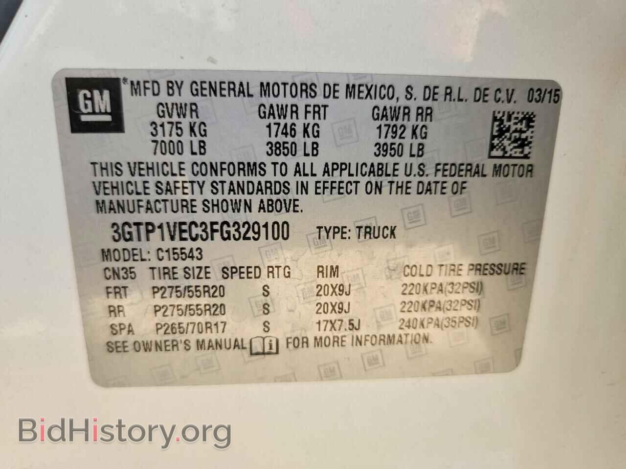 2015 GMC SIERRA - VIN: 3GTP1VEC3FG329100 - Фото 12