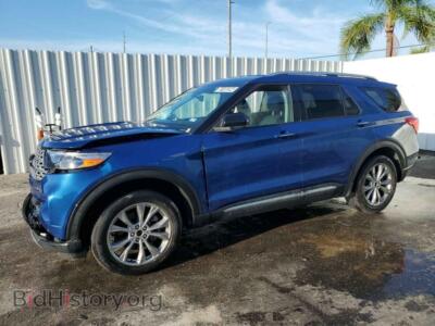 2022 Ford EXPLORER Limited, blue — VIN 1FMSK7FH0NGA92049, Copart
