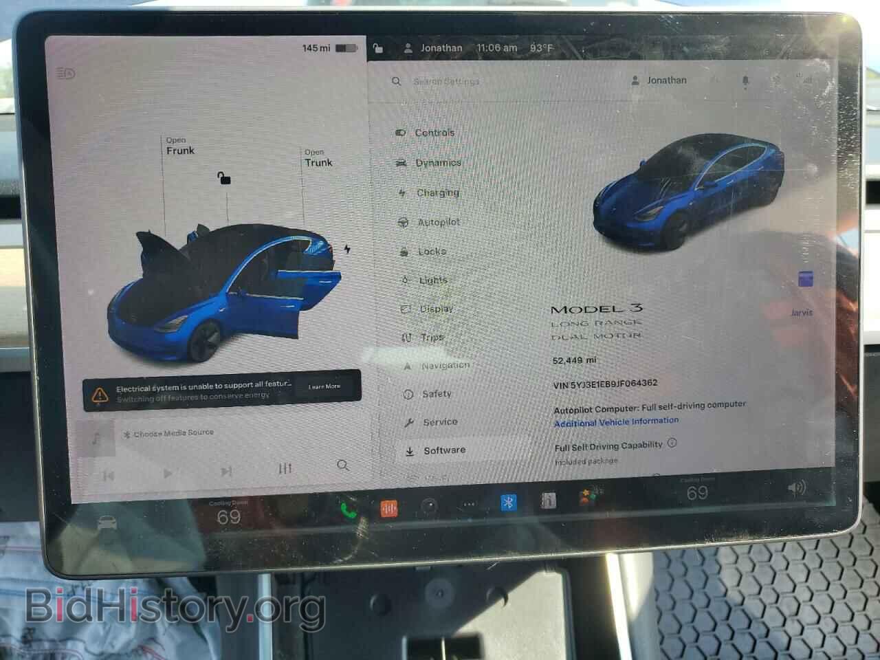 2018 TESLA MODEL 3 - VIN: 5YJ3E1EB9JF064362 - Фото 9
