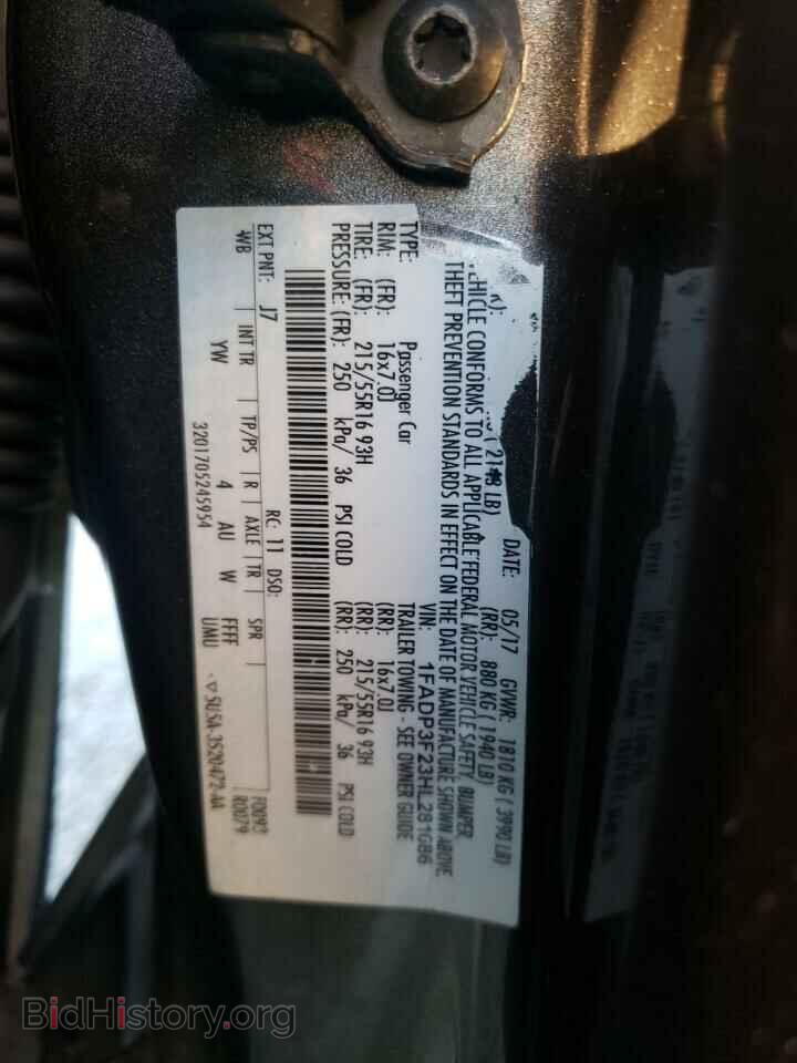 2017 FORD FOCUS - VIN: 1FADP3F23HL281086 - Фото 10