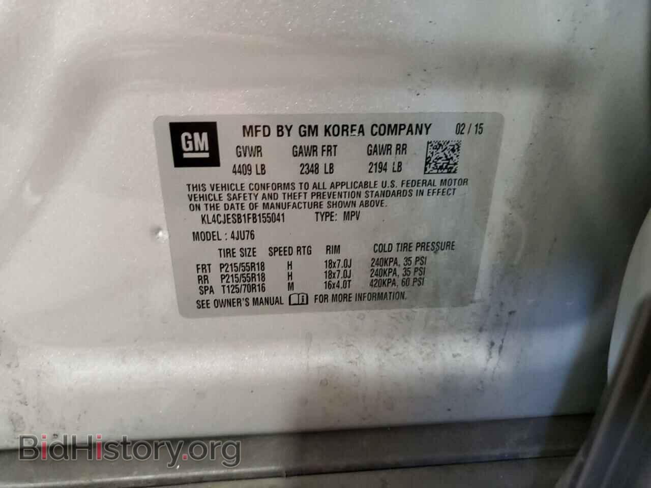 2015 BUICK ENCORE - VIN: KL4CJESB1FB155041 - Photo 13