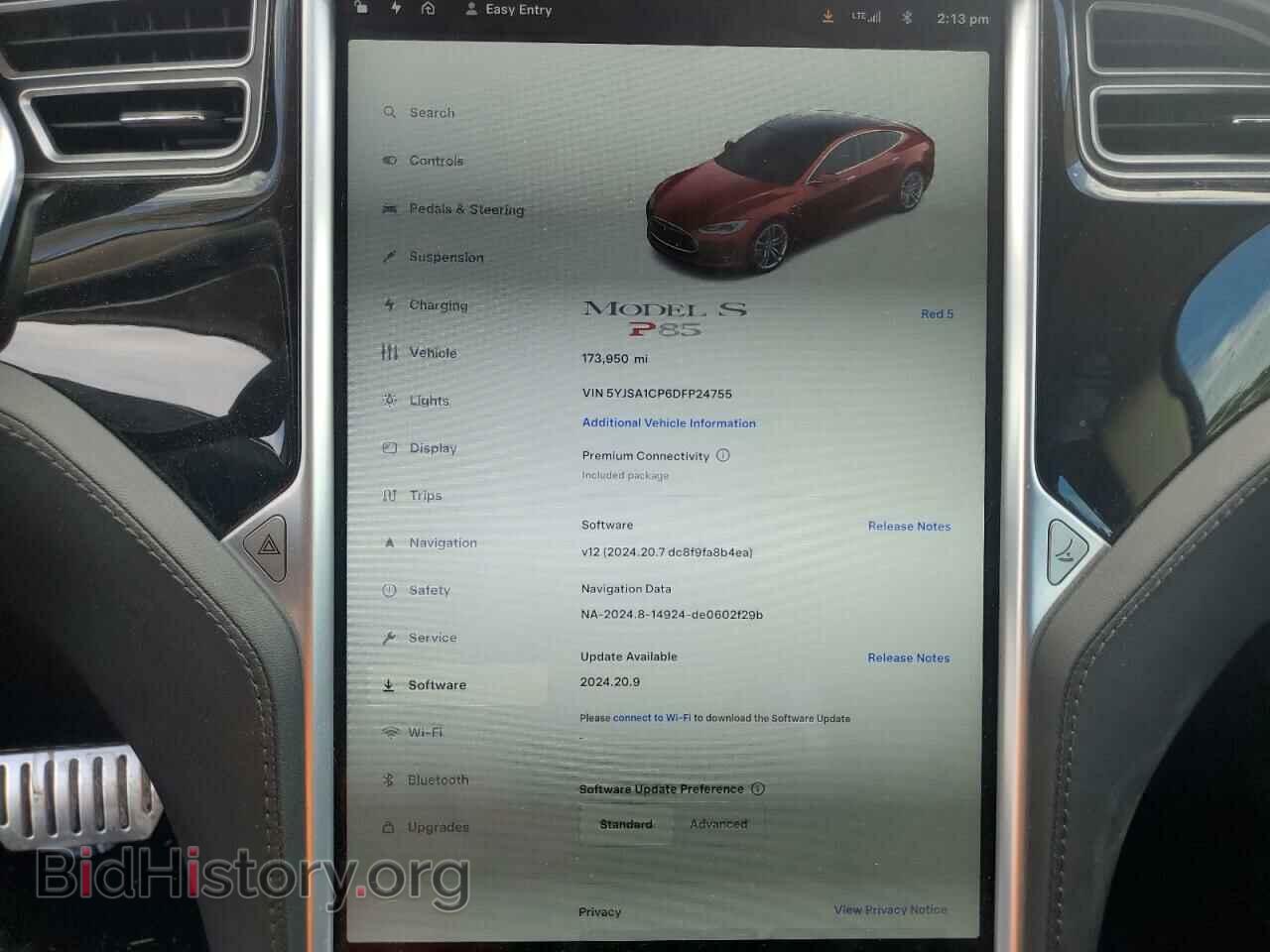 2013 TESLA MODEL S - VIN: 5YJSA1CP6DFP24755 - Photo 9