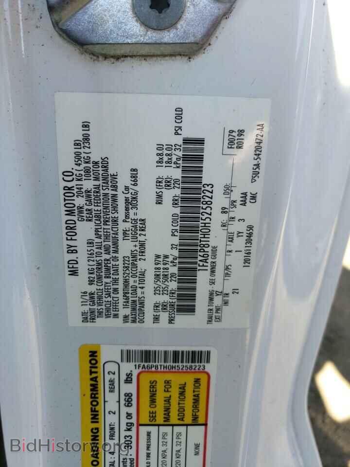 2017 FORD ALL Models - VIN: 1FA6P8TH0H5258223 - Фото 13