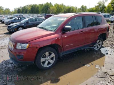 2012 Jeep COMPASS Compass SP, темно-бордовый — VIN 1C4NJDBB4CD537959, Copart