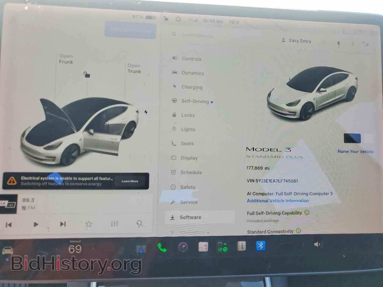 2020 TESLA MODEL 3 - VIN: 5YJ3E1EA7LF745081 - Photo 9