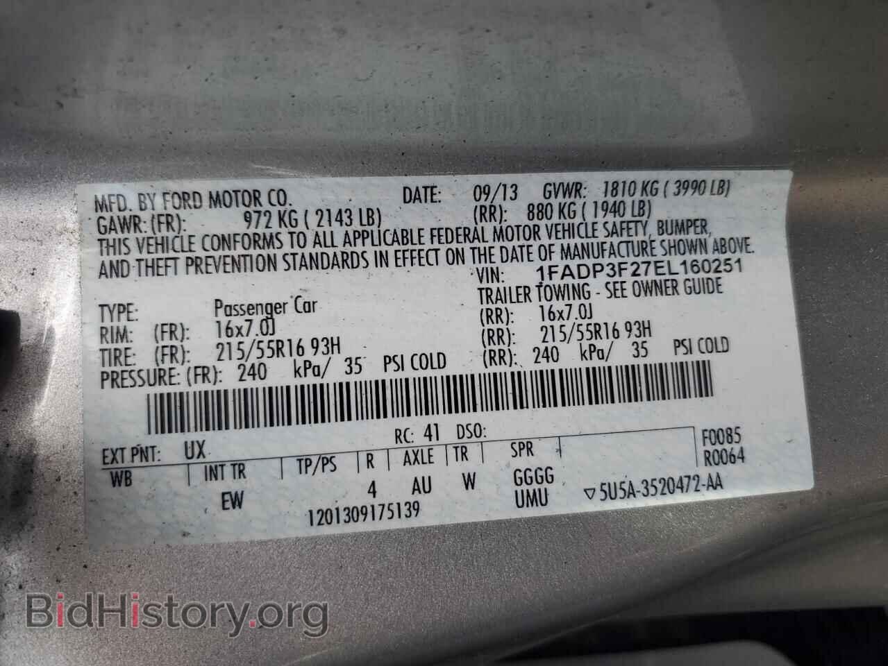 2014 FORD FOCUS - VIN: 1FADP3F27EL160251 - Photo 12