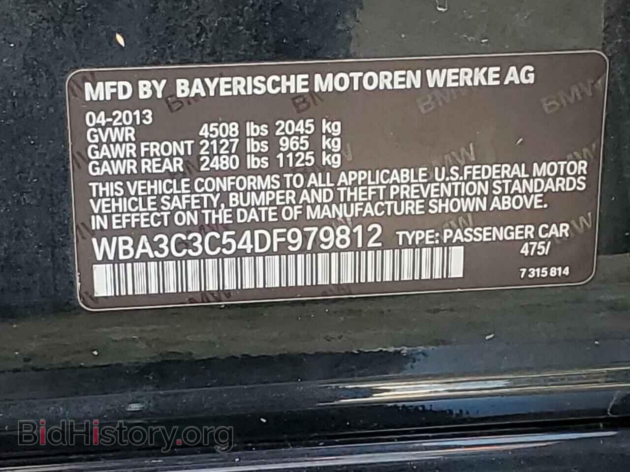2013 BMW 3 SERIES - VIN: WBA3C3C54DF979812 - Фото 12