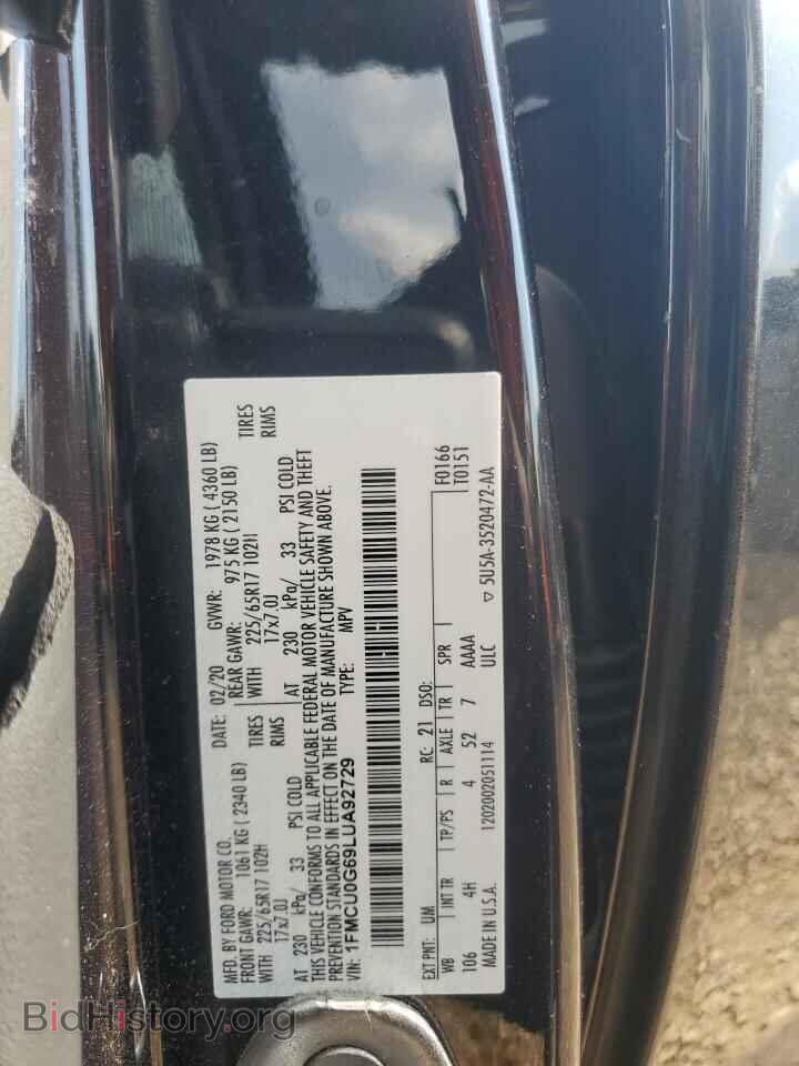 2020 FORD ESCAPE - VIN: 1FMCU0G69LUA92729 - Фото 13