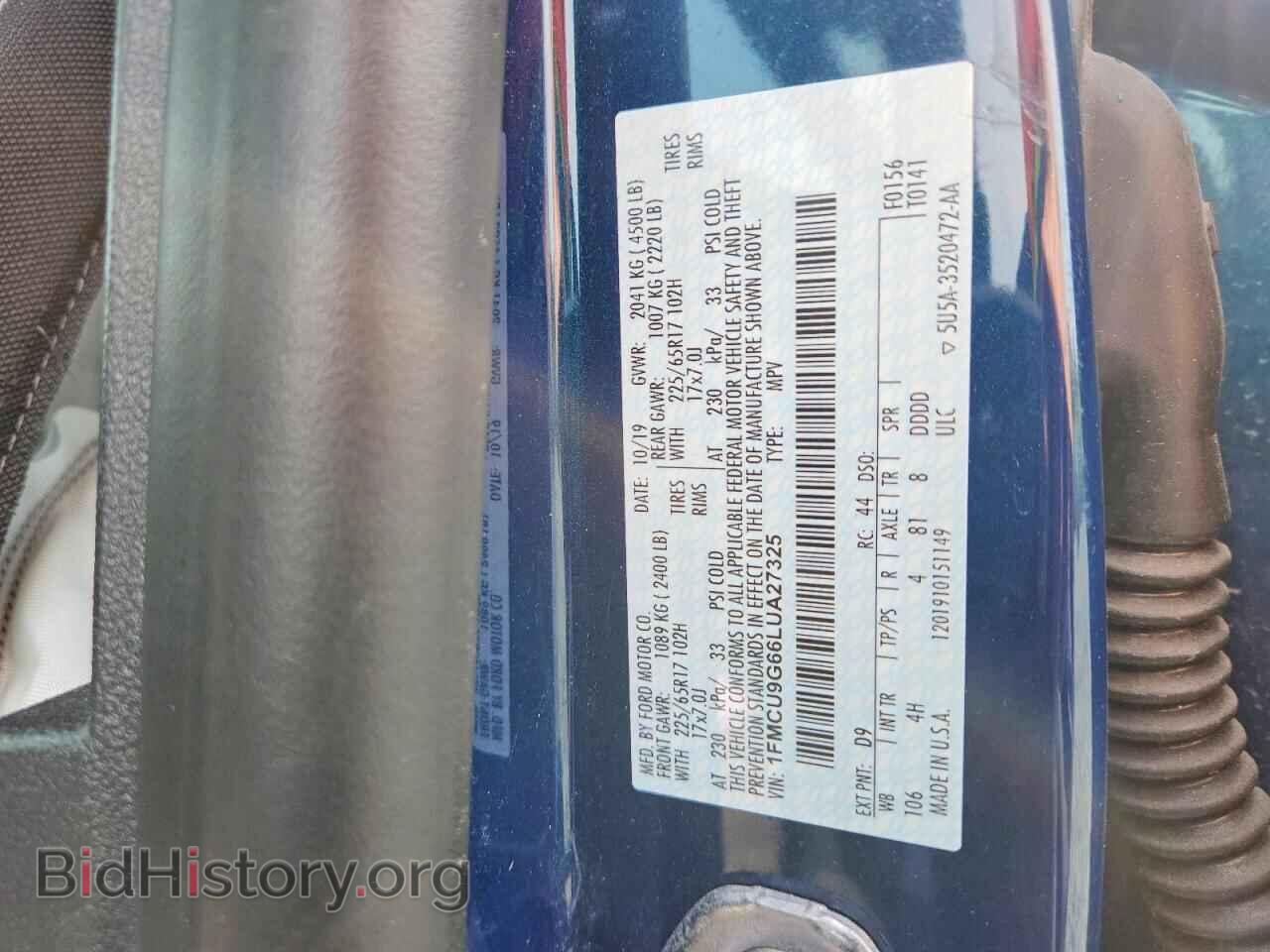 2020 FORD ESCAPE - VIN: 1FMCU9G66LUA27325 - Photo 13