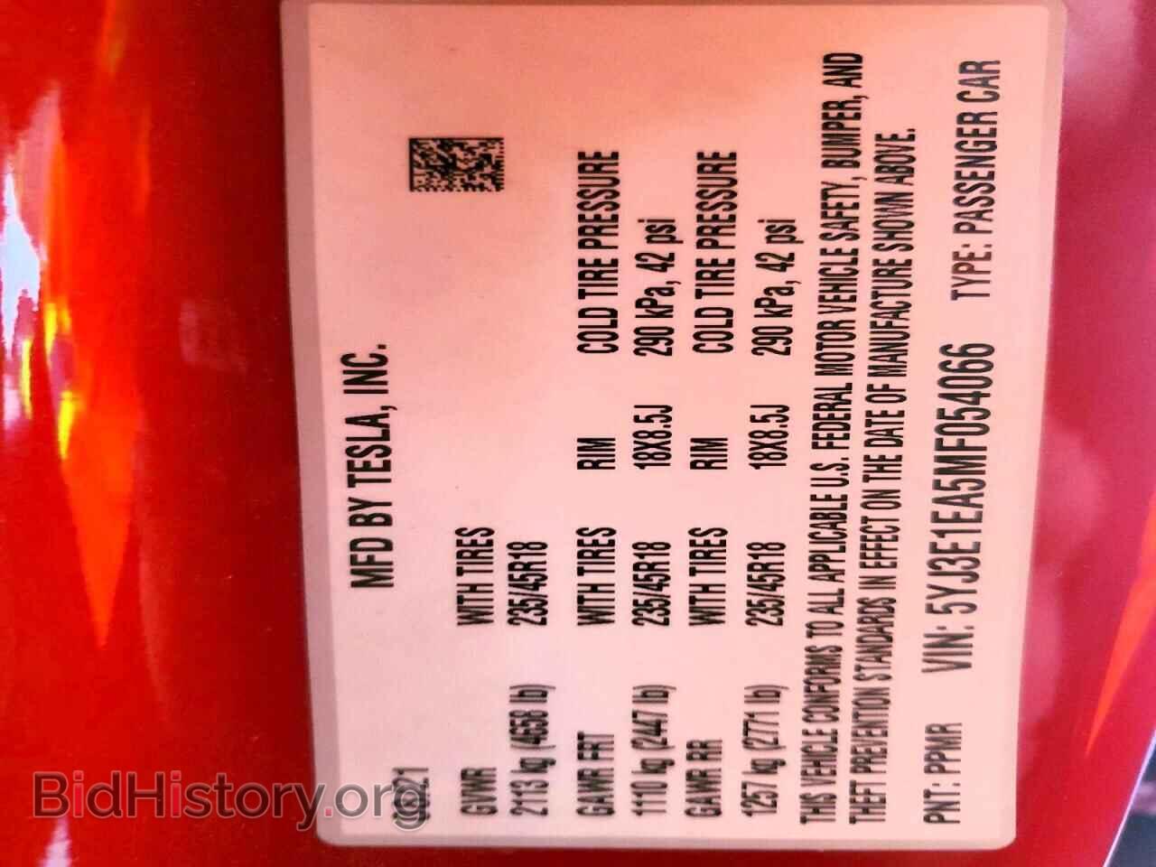 2021 TESLA MODEL 3 - VIN: 5YJ3E1EA5MF054066 - Photo 12