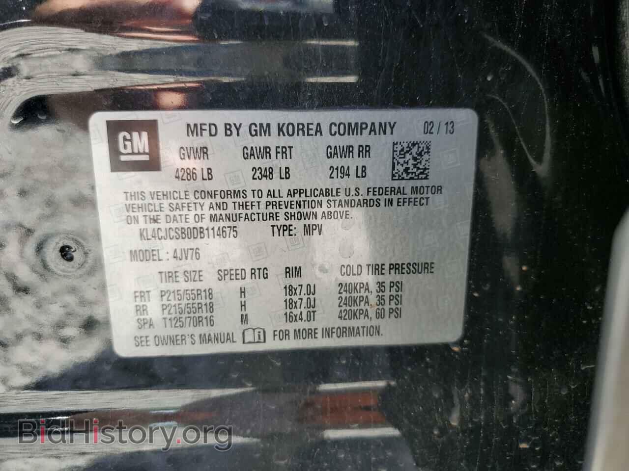2013 BUICK ENCORE - VIN: KL4CJCSB0DB114675 - Photo 12