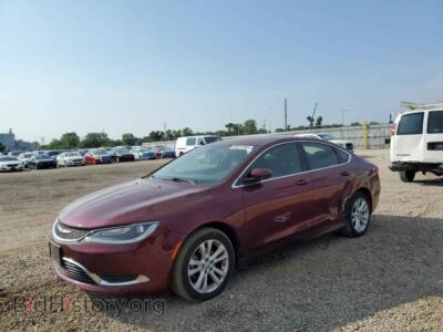2015 Chrysler 200 Limited, бордовый — VIN 1C3CCCAB4FN561985, Copart