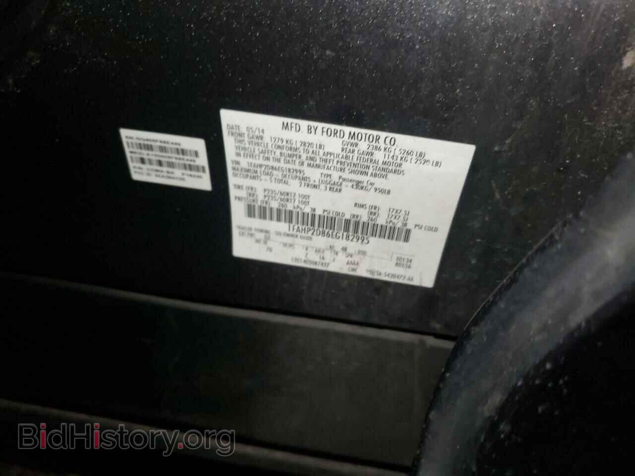 2014 FORD TAURUS - VIN: 1FAHP2D86EG182995 - Фото 10