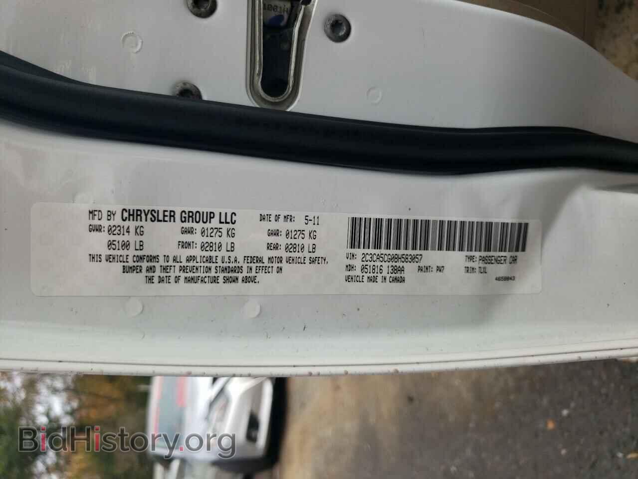 2011 CHRYSLER 300 - VIN: 2C3CA5CG0BH583057 - Фото 13