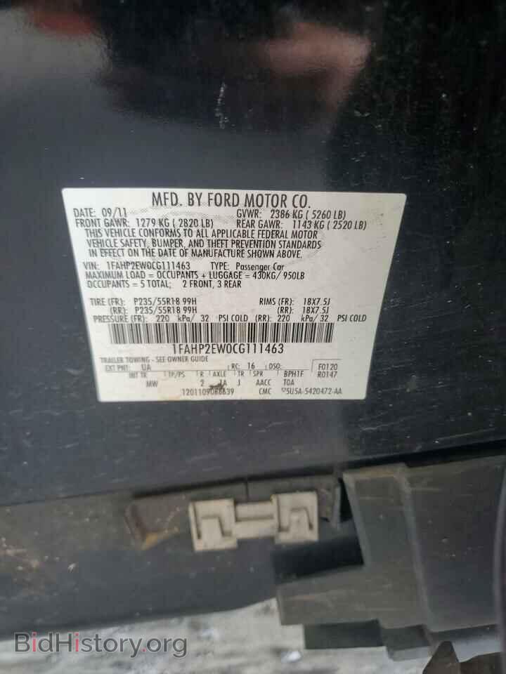 2012 FORD TAURUS - VIN: 1FAHP2EW0CG111463 - Photo 12