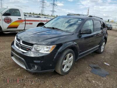 2012 Dodge JOURNEY SXT, black — VIN 3C4PDDBG7CT305460, Copart