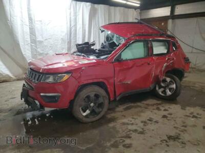 2020 Jeep COMPASS Latitude, красный — VIN 3C4NJDBB8LT156125, Copart