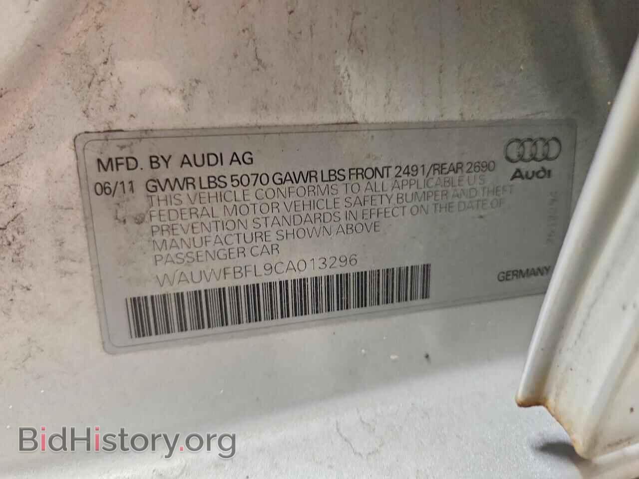 2012 AUDI A4 - VIN: WAUWFBFL9CA013296 - Photo 13