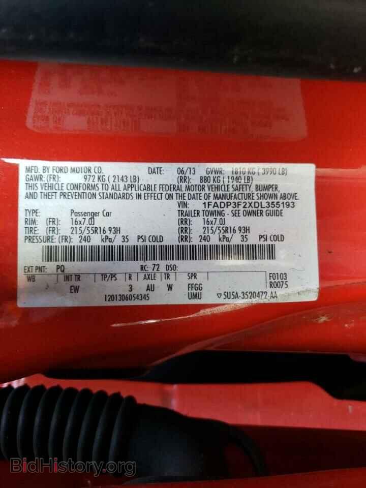 2013 FORD FOCUS - VIN: 1FADP3F2XDL355193 - Фото 10