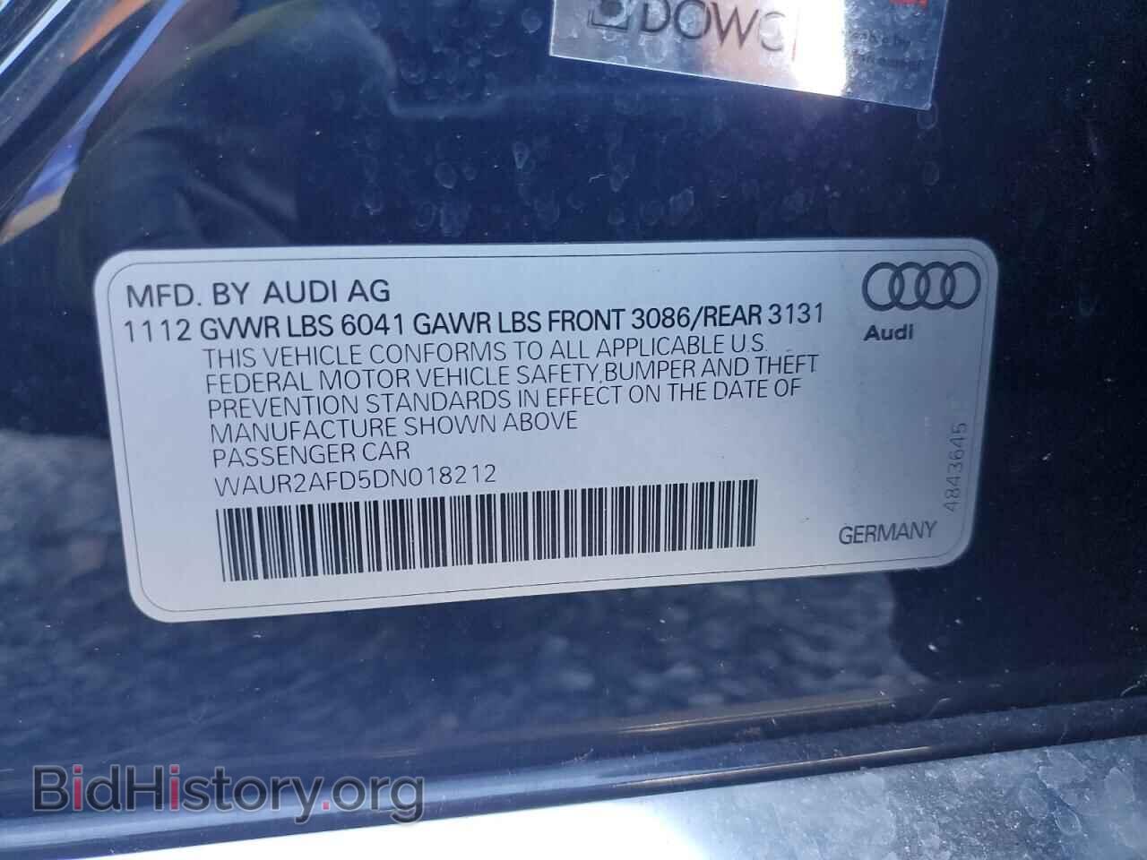 2013 AUDI A8 - VIN: WAUR2AFD5DN018212 - Фото 12
