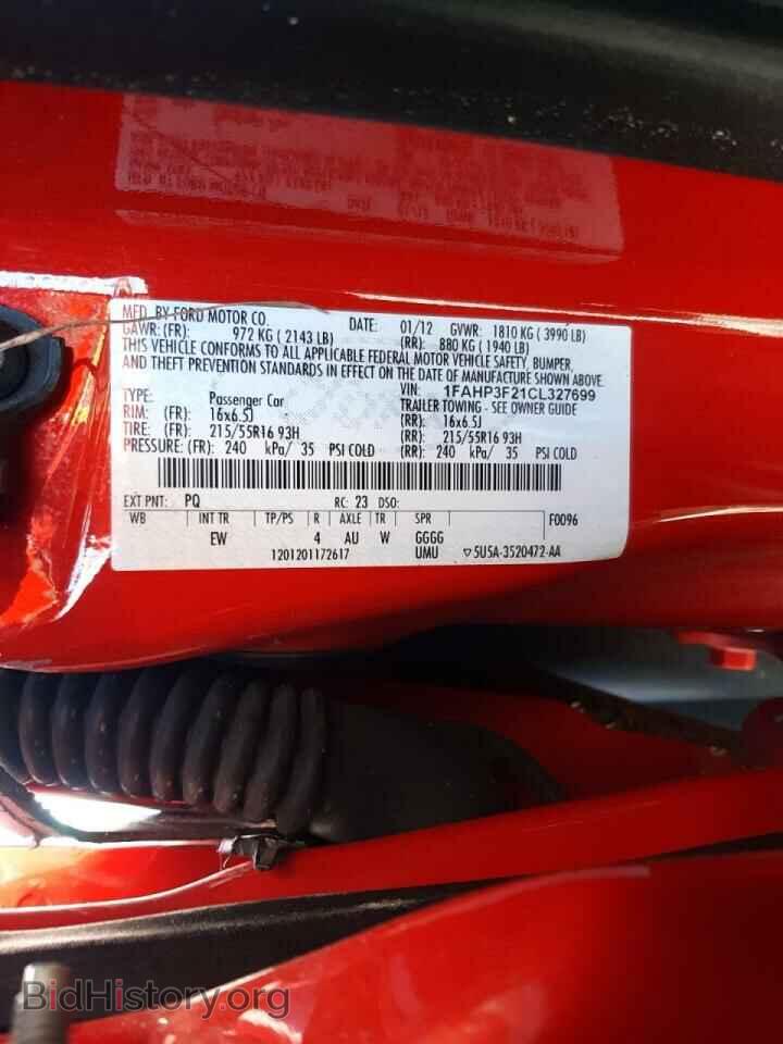 2012 FORD FOCUS - VIN: 1FAHP3F21CL327699 - Фото 10
