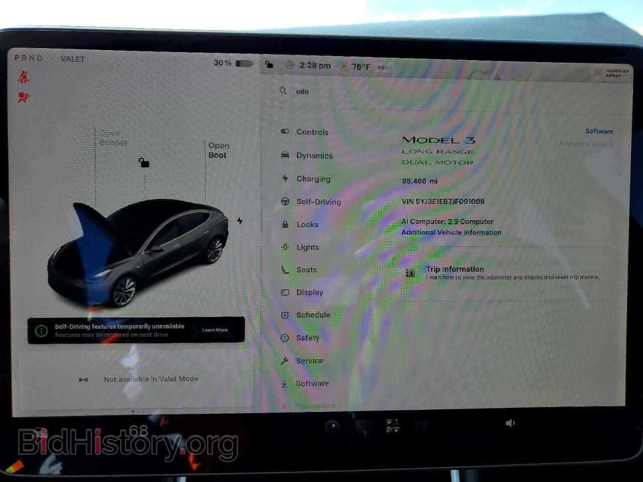 2018 TESLA MODEL 3 - VIN: 5YJ3E1EB7JF091009 - Фото 9