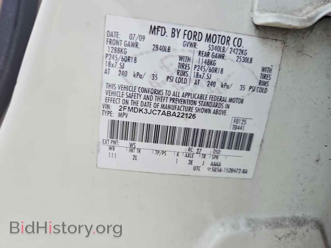 2010 FORD EDGE - VIN: 2FMDK3JC7ABA22126 - Photo 13