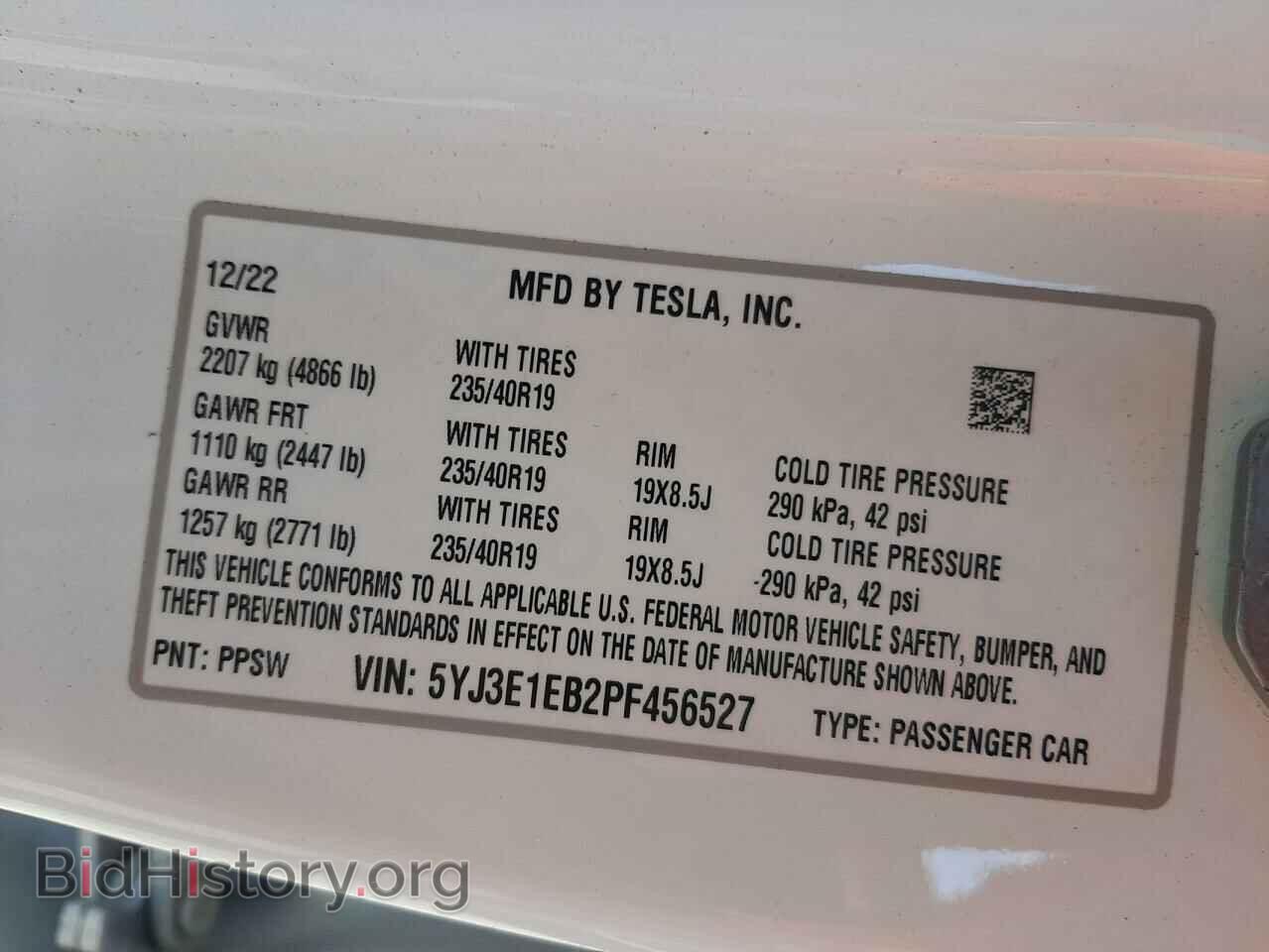 2023 TESLA MODEL 3 - VIN: 5YJ3E1EB2PF456527 - Фото 12