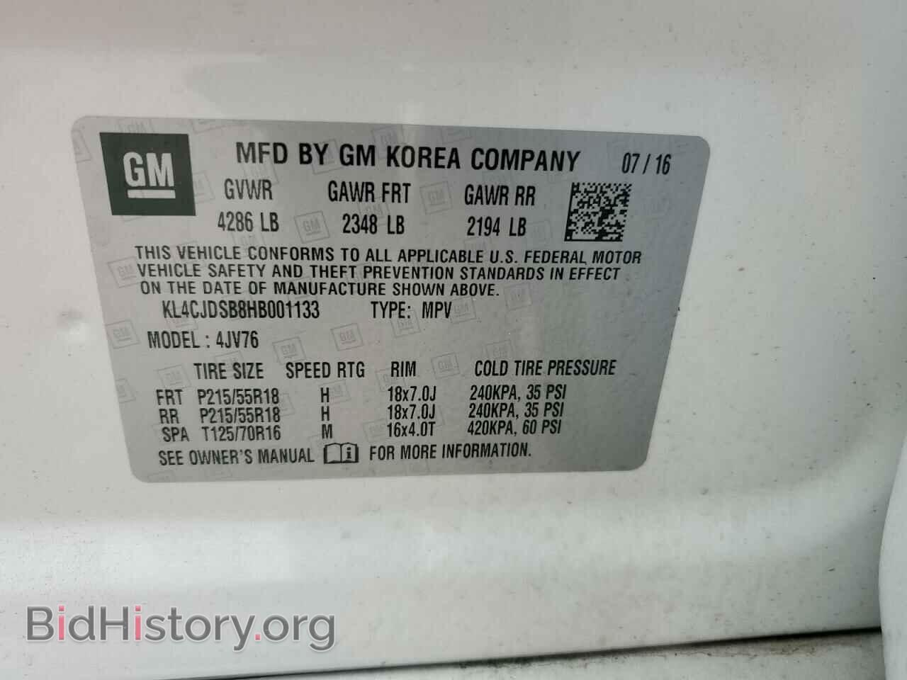 2017 BUICK ENCORE - VIN: KL4CJDSB8HB001133 - Фото 13