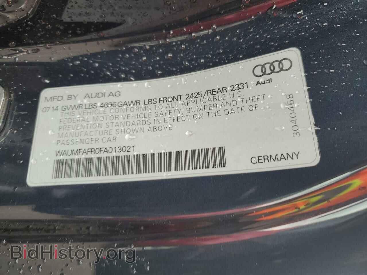 2015 AUDI A5 - VIN: WAUMFAFR0FA013021 - Фото 12