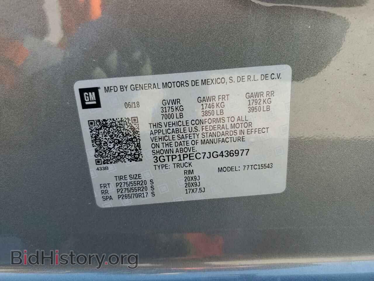 2018 GMC SIERRA - VIN: 3GTP1PEC7JG436977 - Фото 13
