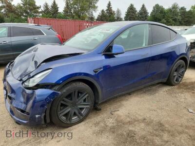 2022 Tesla MODEL Y, blue — VIN 7SAYGDEE3NF317583, Copart