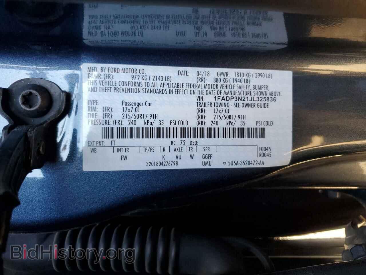 2018 FORD FOCUS - VIN: 1FADP3N21JL325836 - Photo 13